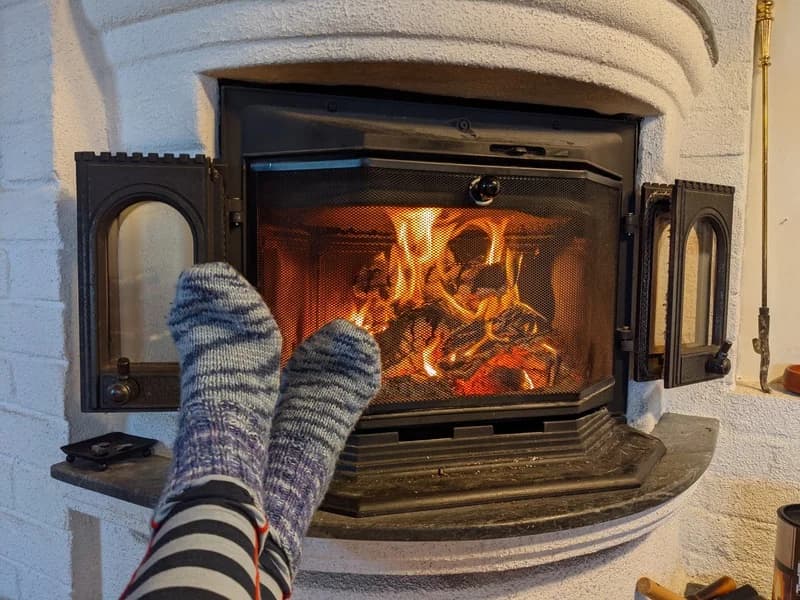 Cosy by the fireplace